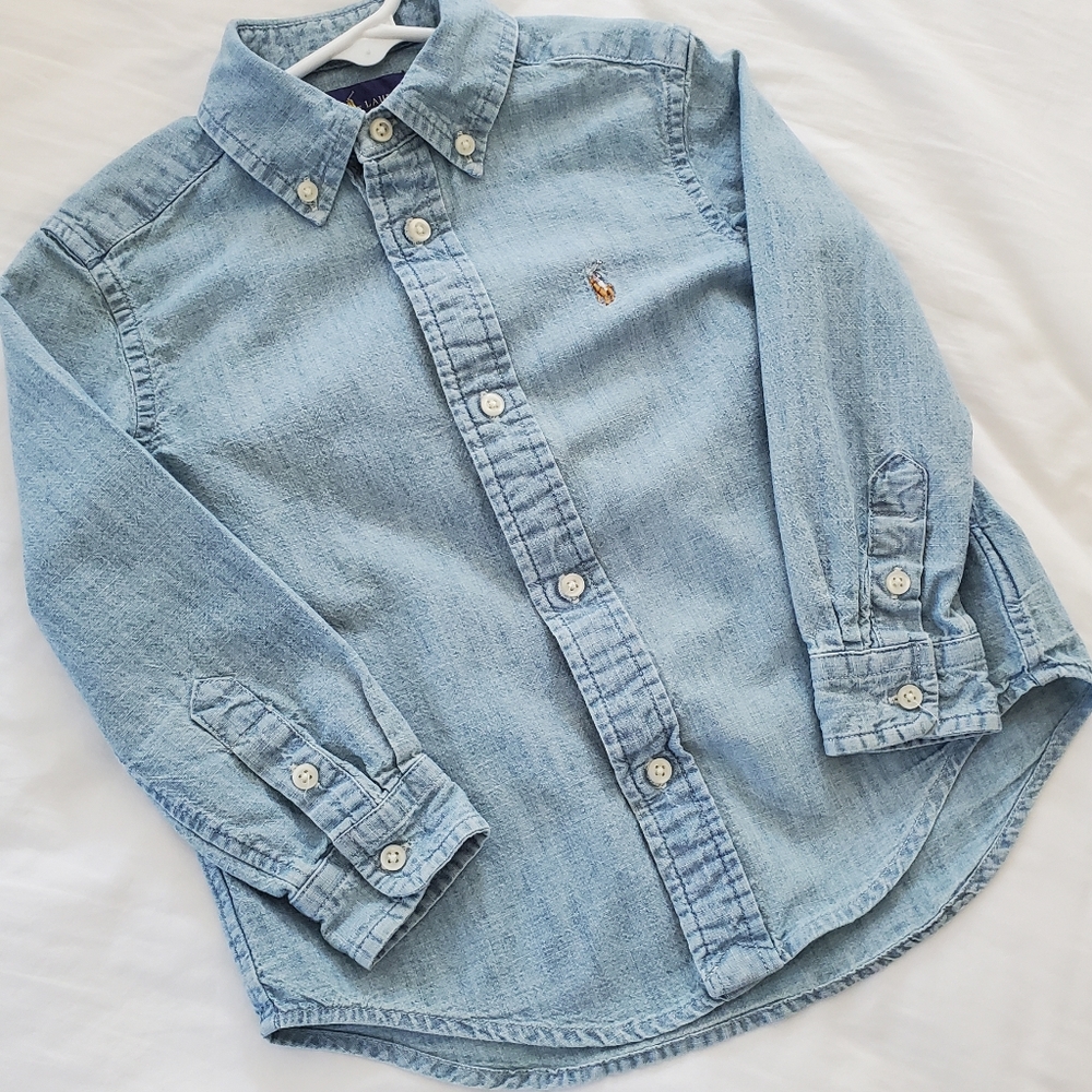 Ralph Lauren Boys Chambray Denim Shirt 3T